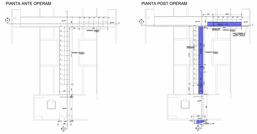 Rampe in polietilene per condominio Roma: piante di progetto