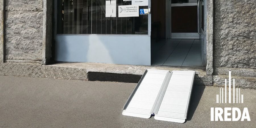 Rampa Disabili Portatile installata in un Ufficio ACI Milano