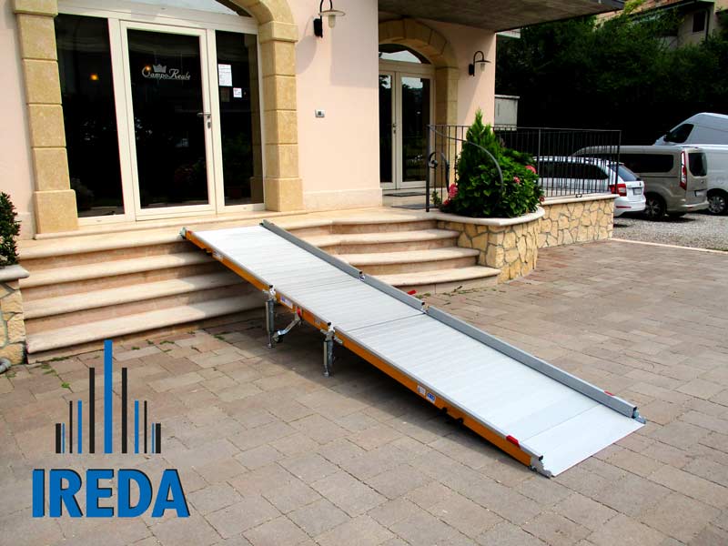 4. Dopo aver regolato le altezze, la rampa a ponte è pronta