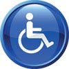 icona disabile blu