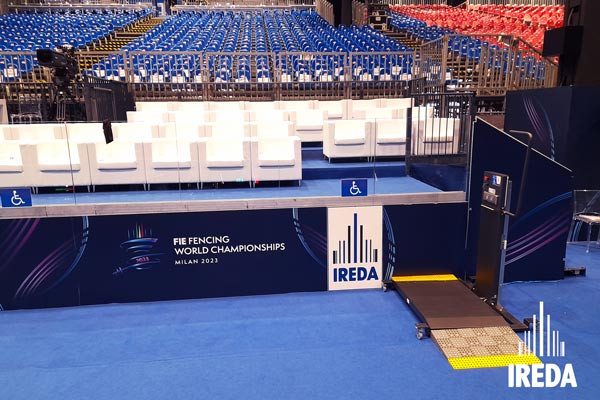 Mini elevatore Slim-lift campionati mondiali scherma