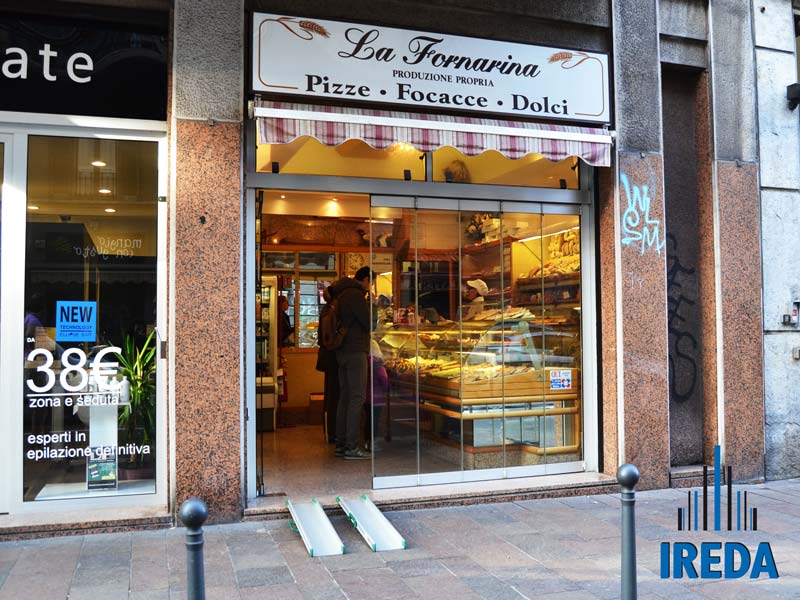 Coppia di rampe per accesso fornaio Milano