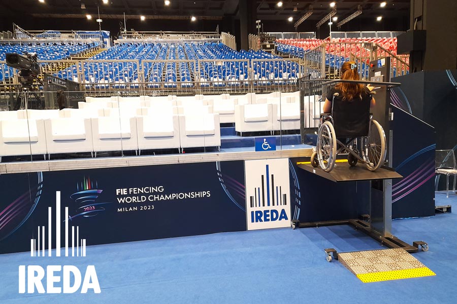 Mini elevatore Slim-Lift Milano Campionato Scherma