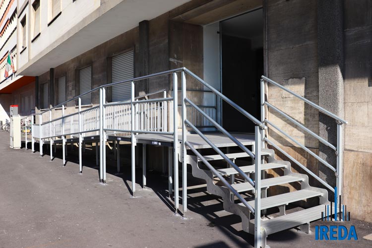 Rampa Alluminio Modulare Vicenza: Esterno rampa e gradini